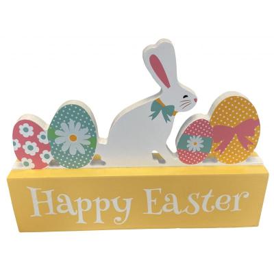 Happy Easter Wooden Block